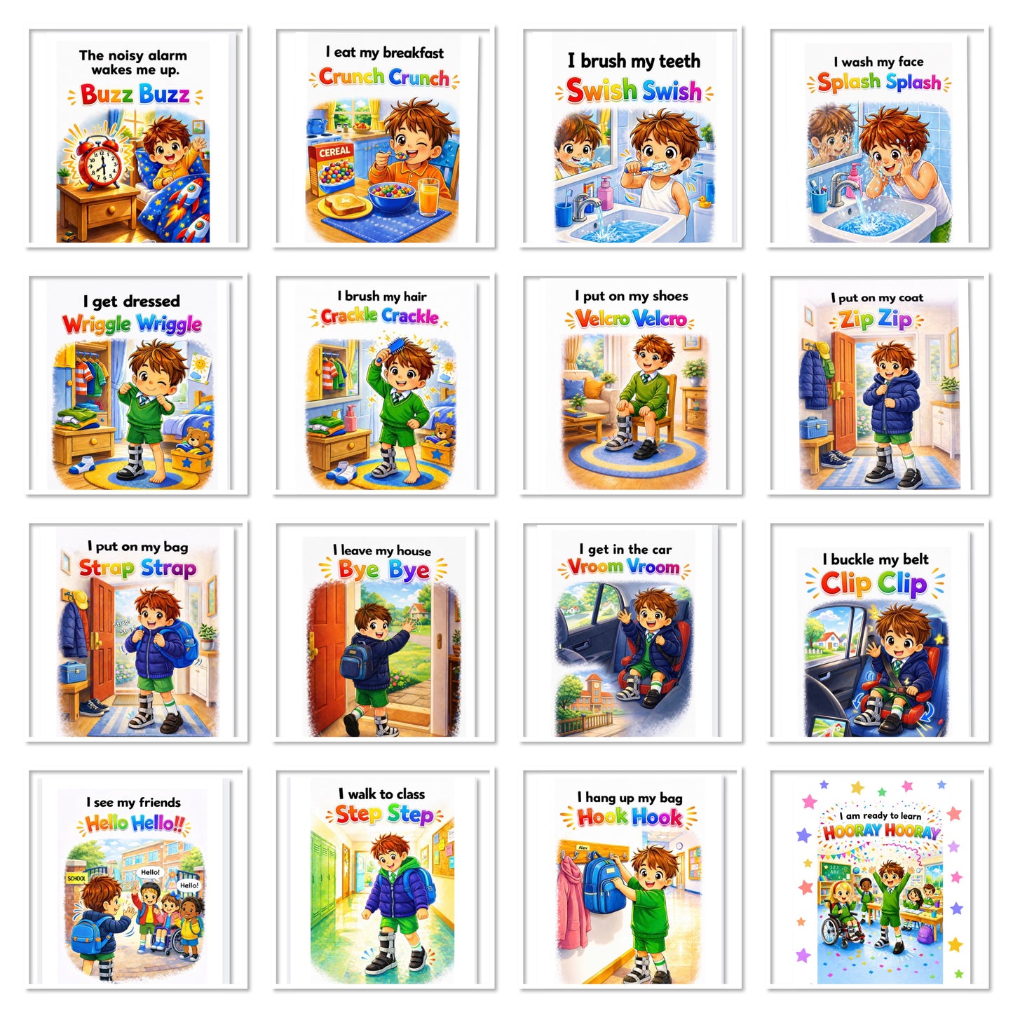 I Go to School- Sensory Transtion Story Book