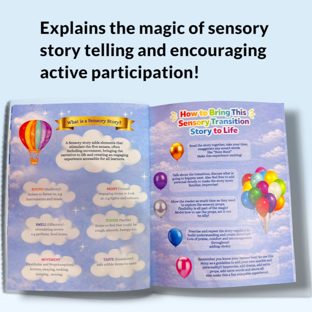 I Go to School- Sensory Transtion Story Book